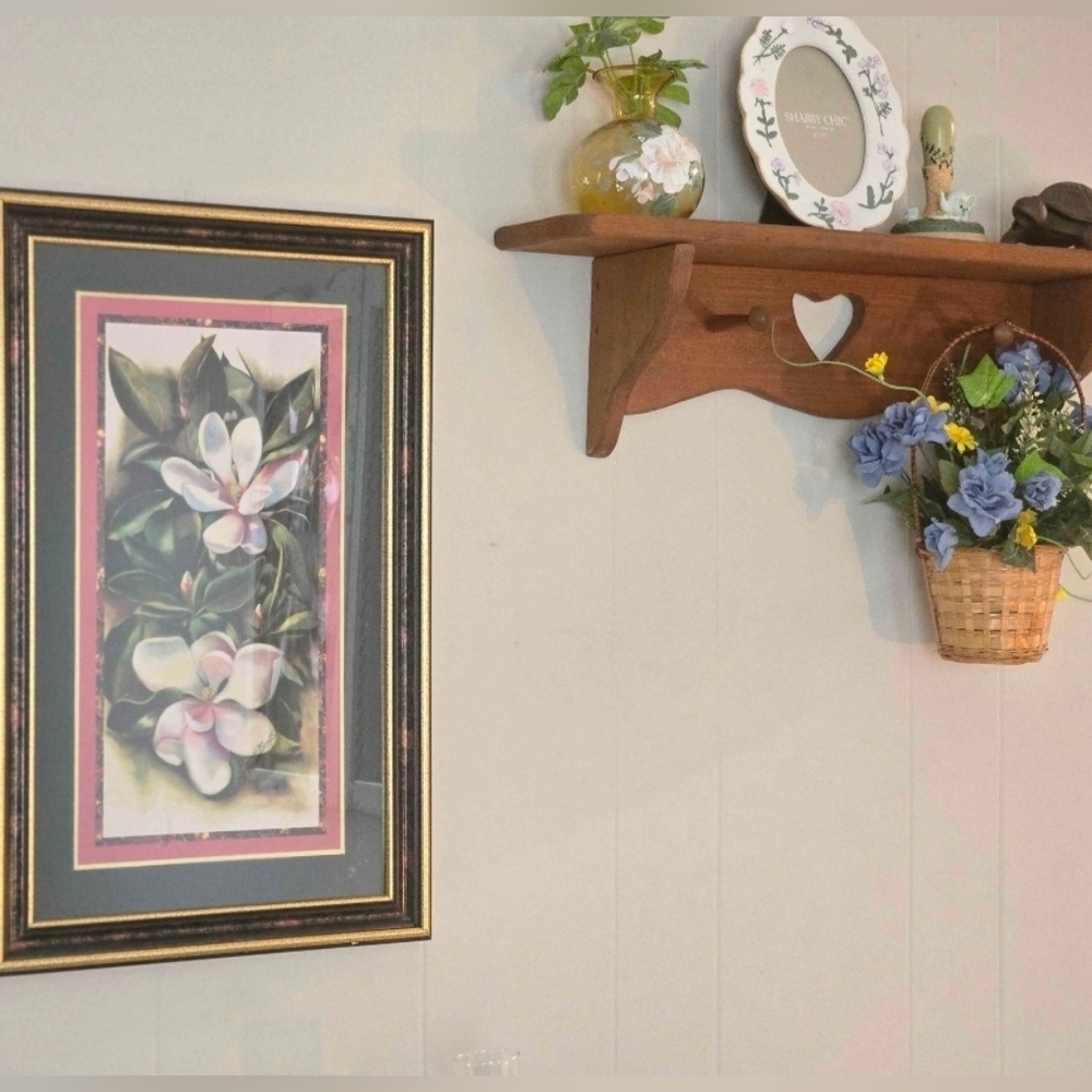 Home Interior Magnolia Flowers Picture by Donna Heath Brooks Wall Hanging